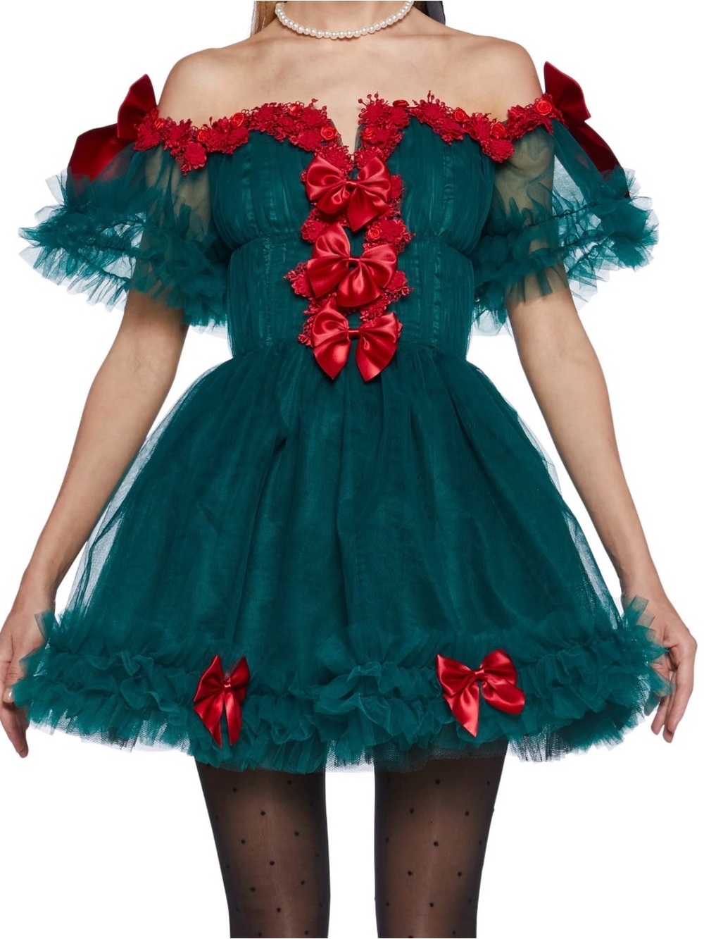 Dolls Kill Winter Rose Mini Dress - Picture 3 of 5